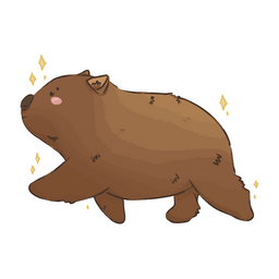Cute Wombat Walking PNG Design Transparent PNG