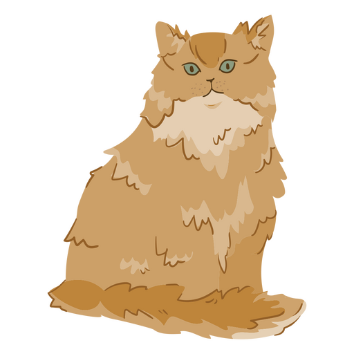 animal gato persa Desenho PNG