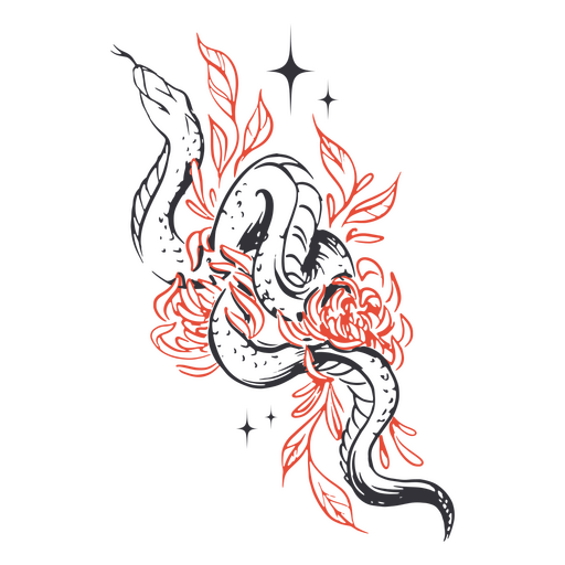 Design PNG E SVG De Desenho De Velas De Cobra De Feiticeiro Para Camisetas