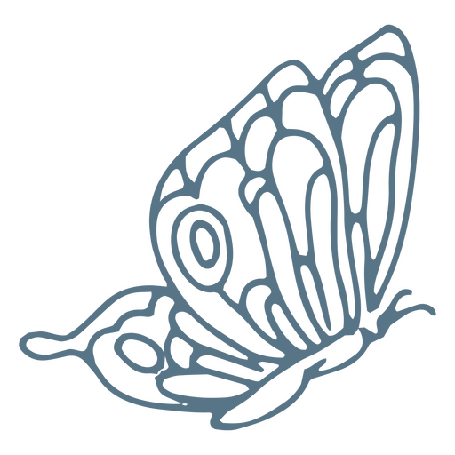 Fr?hlings-Schmetterlingsstrich-Symbol PNG-Design