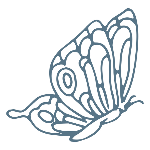 Spring butterfly stroke icon PNG Design