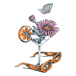 ícone de bebida de coquetel de primavera Transparent PNG