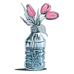 Symbol für Frühlingsblumenflasche PNG-Design Transparent PNG
