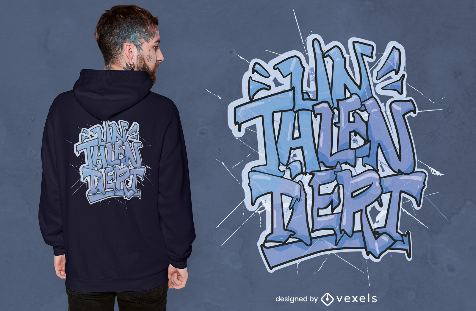 Design de camiseta de grafite com citação alemã