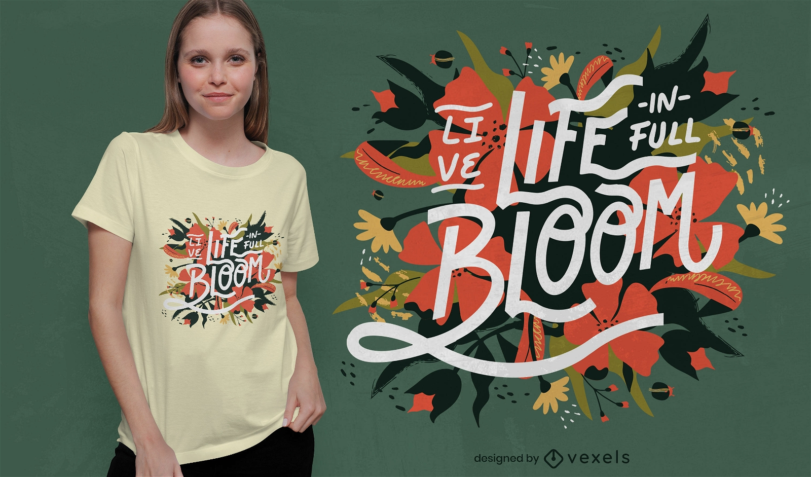 Bloom quote t-shirt design