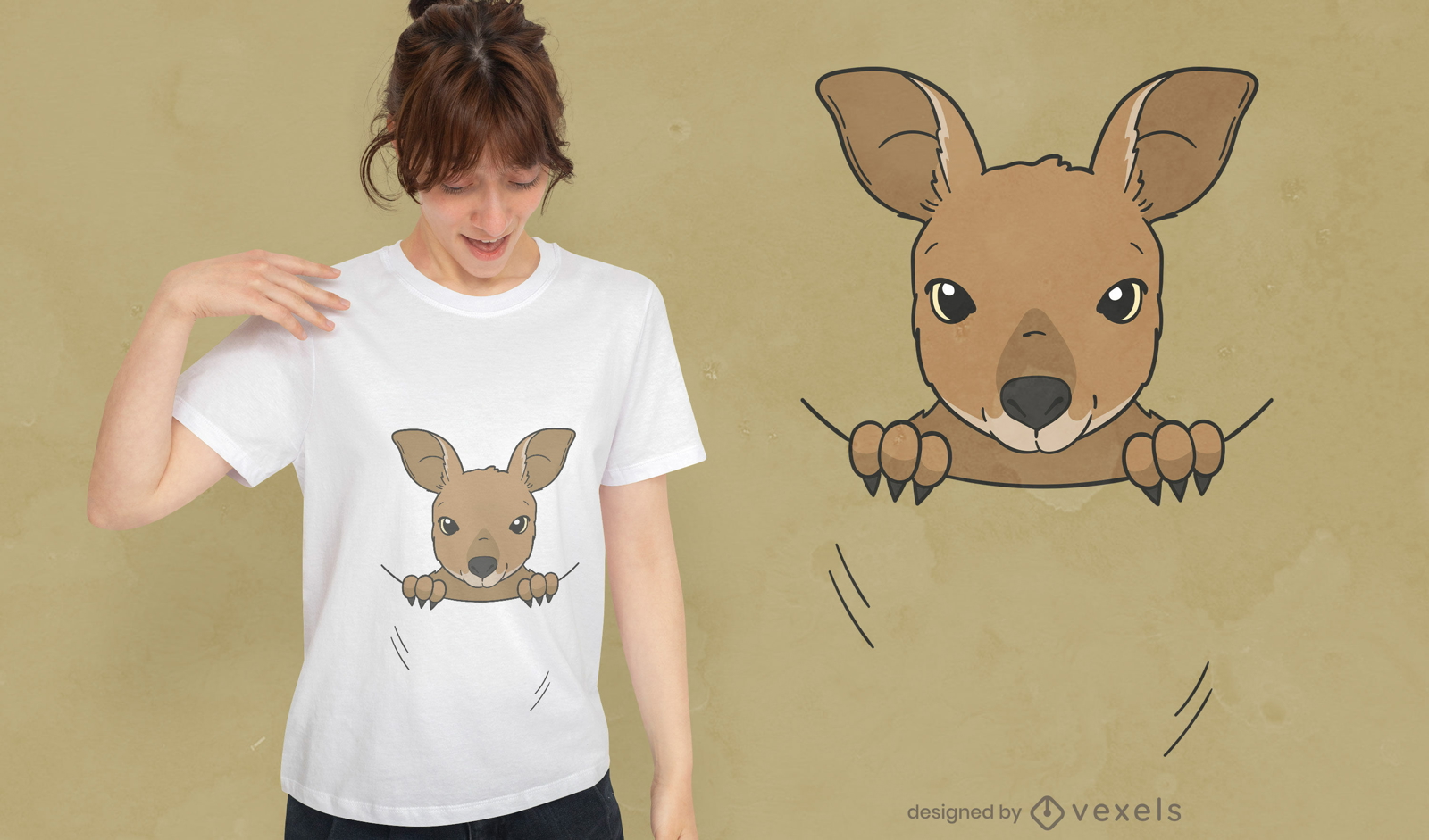 Design de camiseta canguru beb?