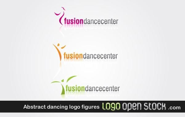 Abstract dancing logo figures Abstract dancing logo figures