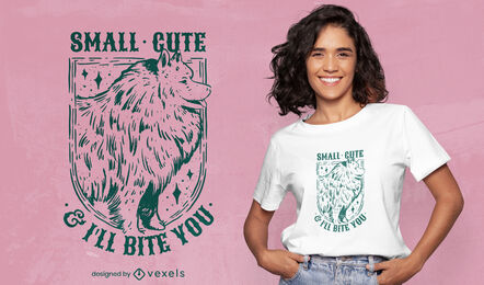 Diseño de camiseta con cita de perro Spitz