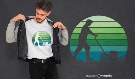 Mower silhouette t-shirt design