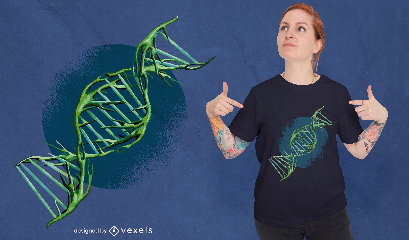 Design de camiseta de DNA de chifres de veado