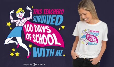 Teacher hero t-shirt design