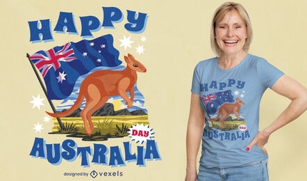 Australian kangaroo animal t-shirt design