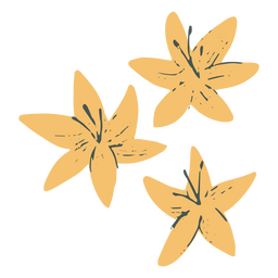 Ícone da natureza das flores amarelas da flor da primavera Desenho PNG