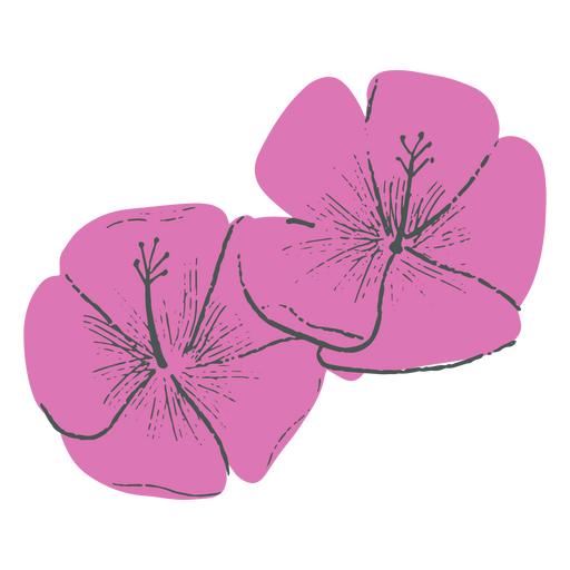 Spring pink flowers nature icon PNG Design