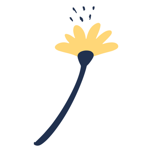 ?cone da natureza da flor amarela do cottagecore da mola