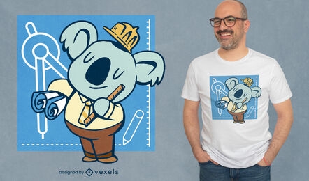 Diseño de camiseta de ingeniero Koala.