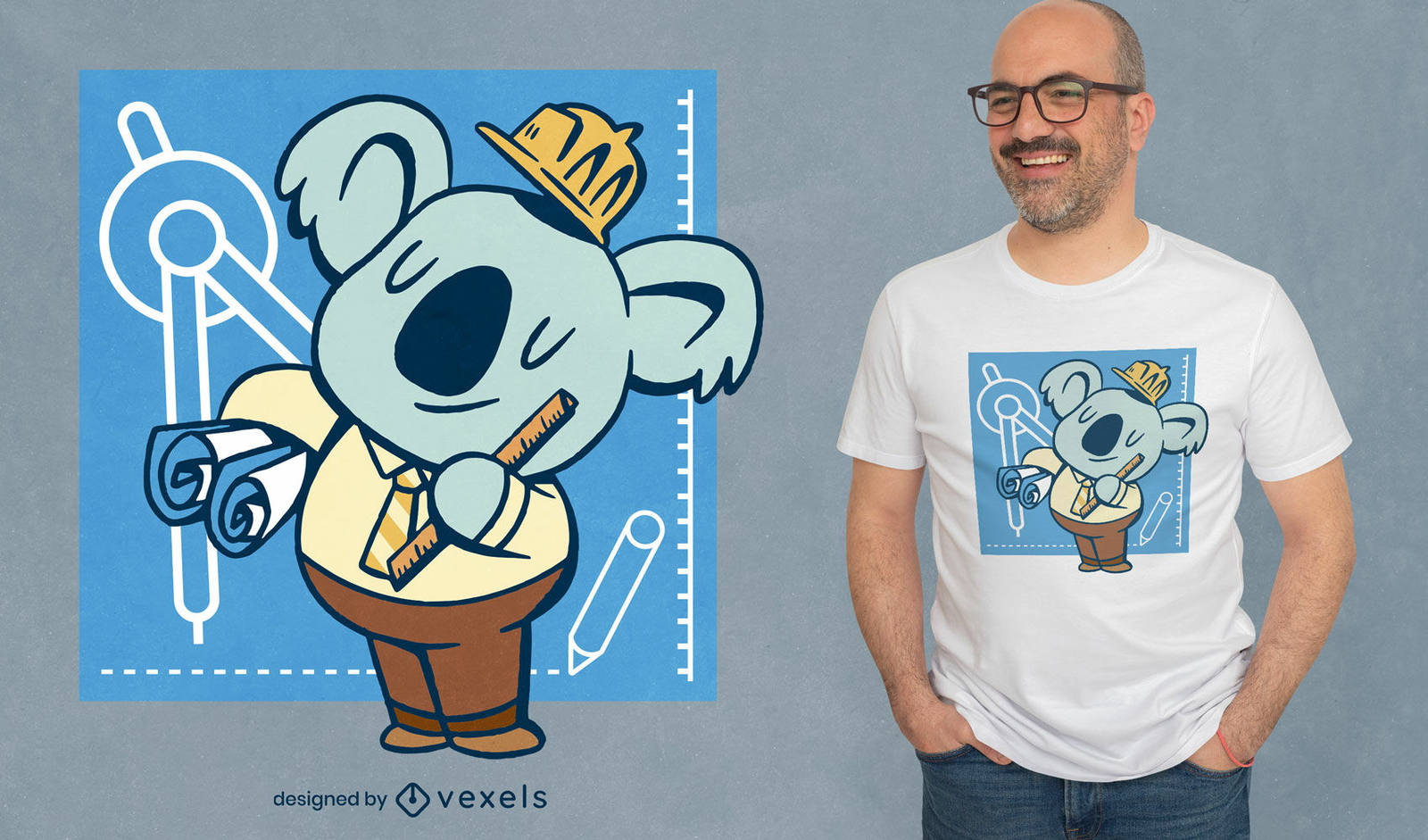 Diseño de camiseta de ingeniero Koala.