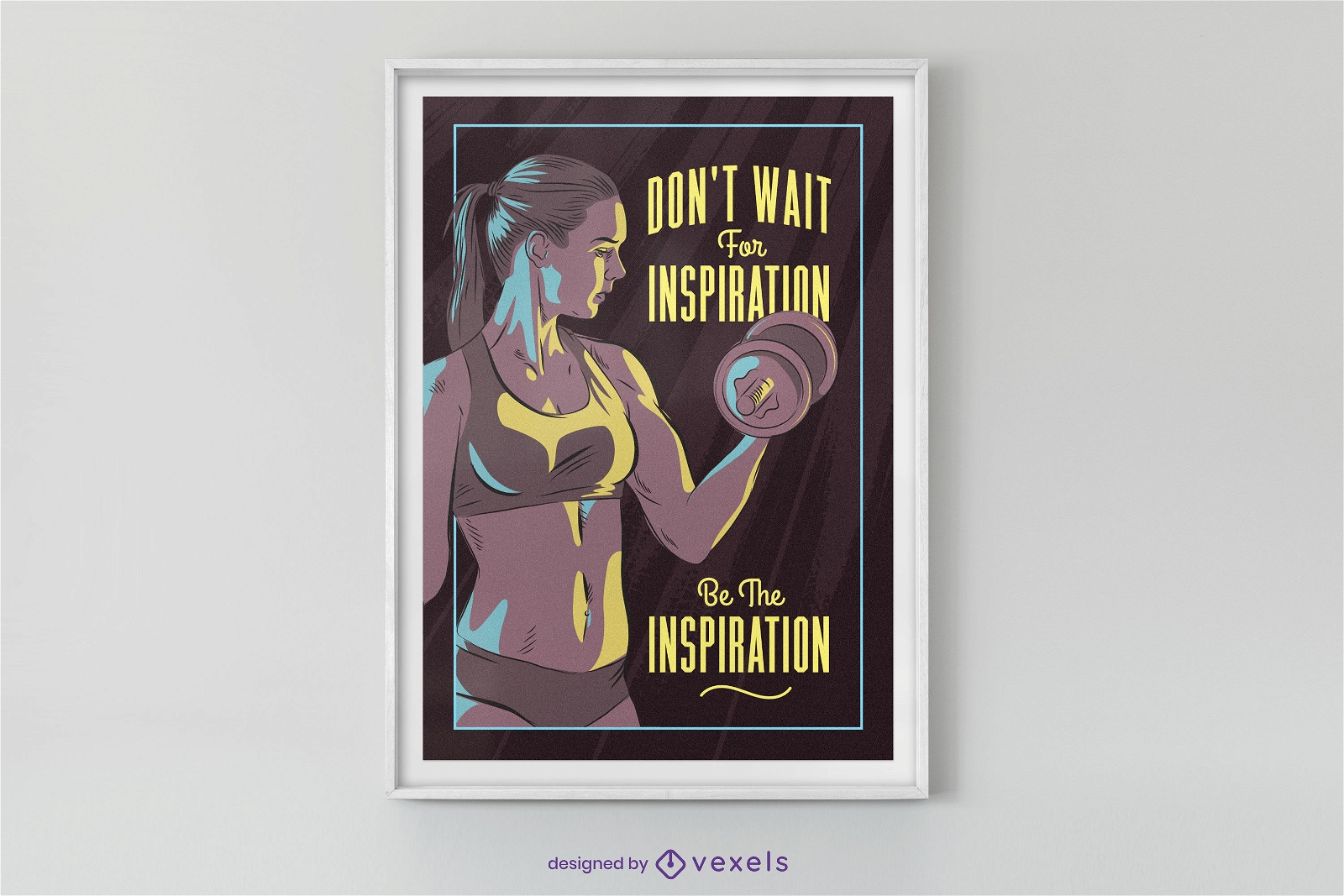 Diseño de cartel de inspiración de gimnasio.