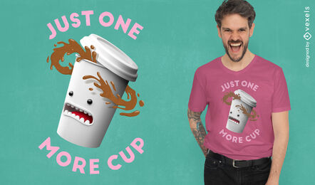3D Coffee cup psd t-shirt design