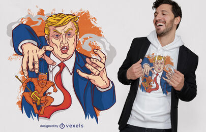 Evil Trump and Biden t-shirt design