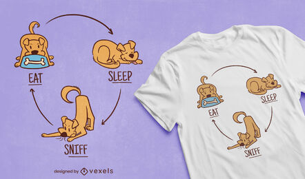 Dog cycle t-shirt design