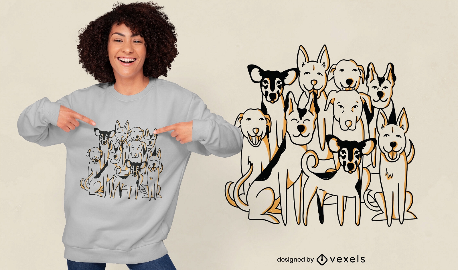 Pariah dogs t-shirt design