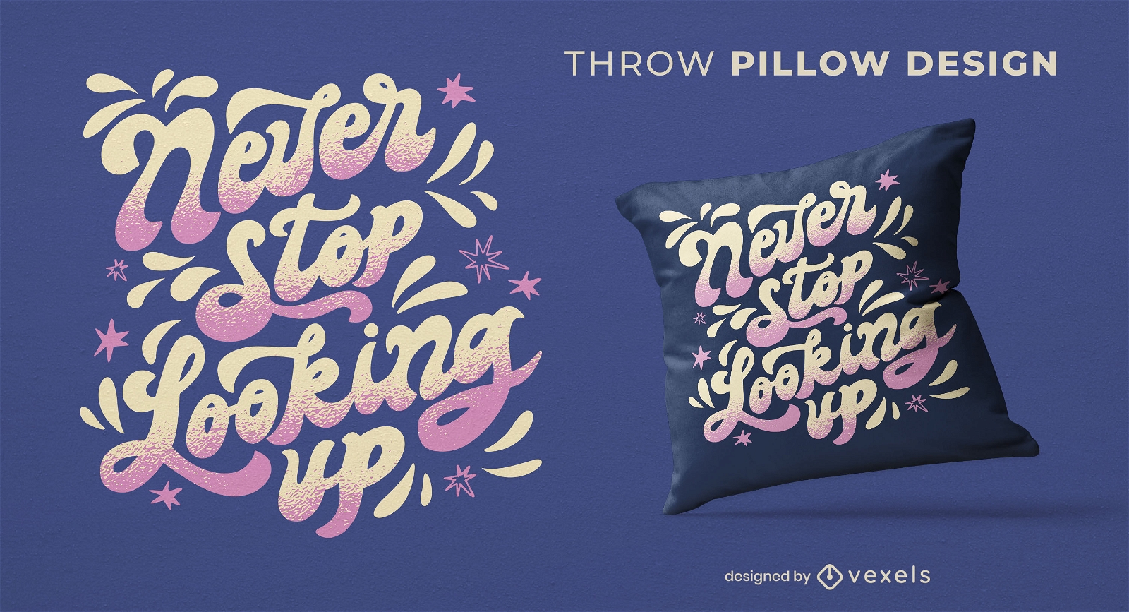 Look up throw pillow design