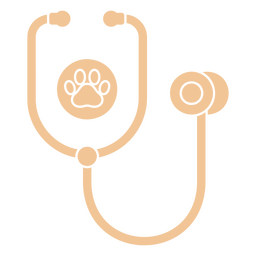 Icono simple estetoscopio veterinario Diseño PNG