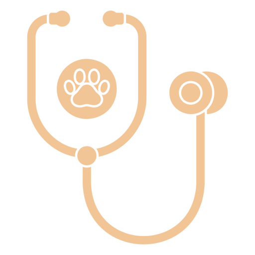 Icono simple estetoscopio veterinario Diseño PNG