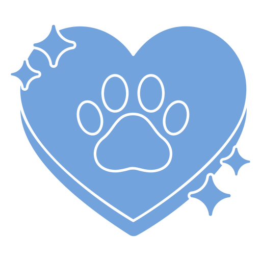 Icono simple corazón veterinario Diseño PNG