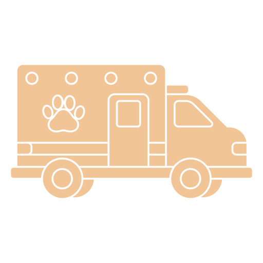 Tierärztlicher LKW-Transport einfaches Symbol PNG-Design