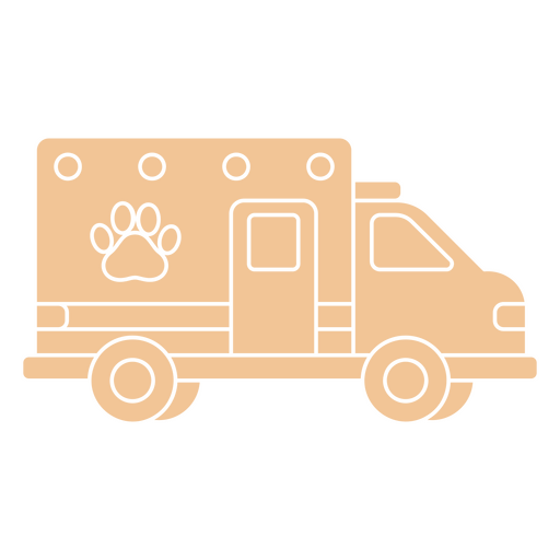 Veterinarian truck transport simple icon