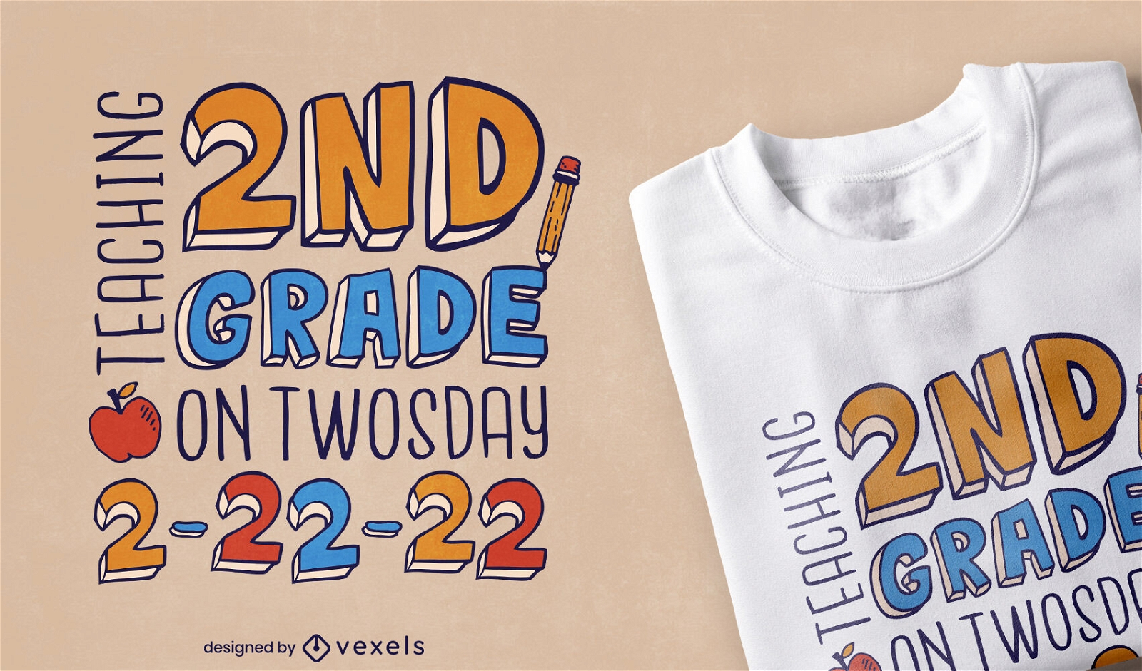 Second grade tuesday t-shirt design