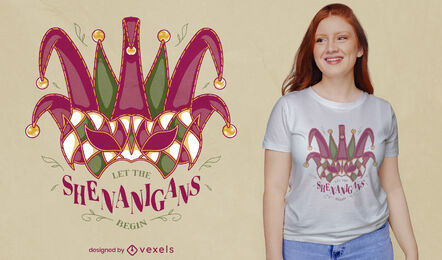 Mardi Gras-Masken-T-Shirt-Design