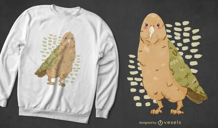 Design de camiseta de papagaio Kea