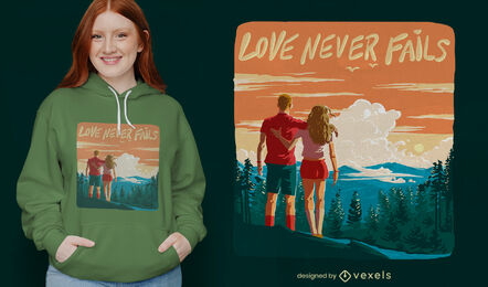 Couple watching the sunset t-shirt design