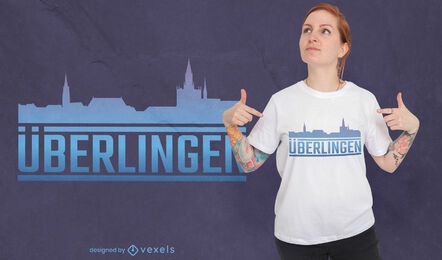 Design de t-shirt de horizonte gradiente Uberlingen