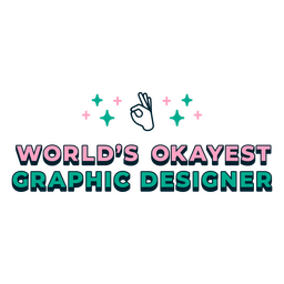 World's okayest graphic designer quote badge PNG Design Transparent PNG