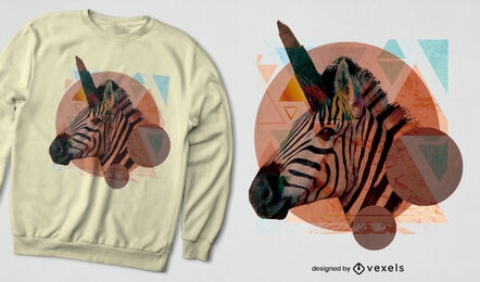Unicornio cebra animal salvaje camiseta psd