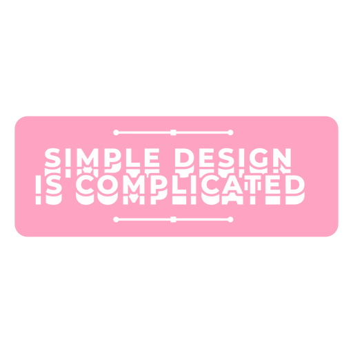 Einfacher Design-Grafikdesigner einfaches Zitat-Abzeichen PNG-Design