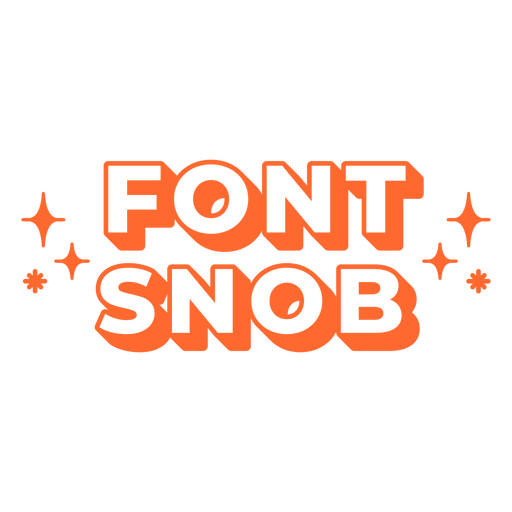 Einfaches Zitat-Abzeichen des Schriftart-Snob-Grafikdesigners PNG-Design