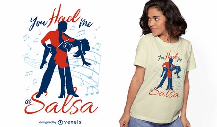 Salsa dancers t-shirt design