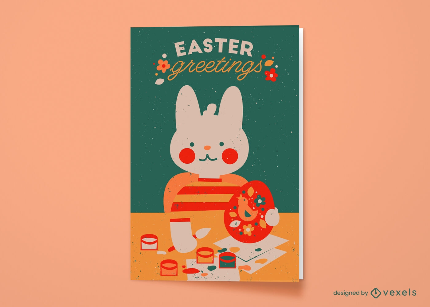Easter bunny greeting card