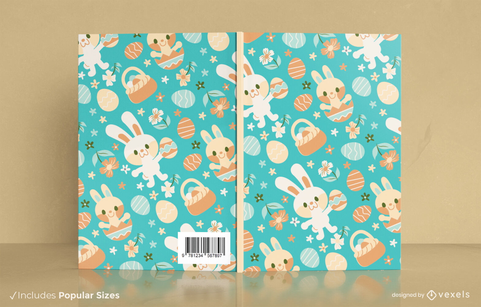 Easter bunnies book cover design