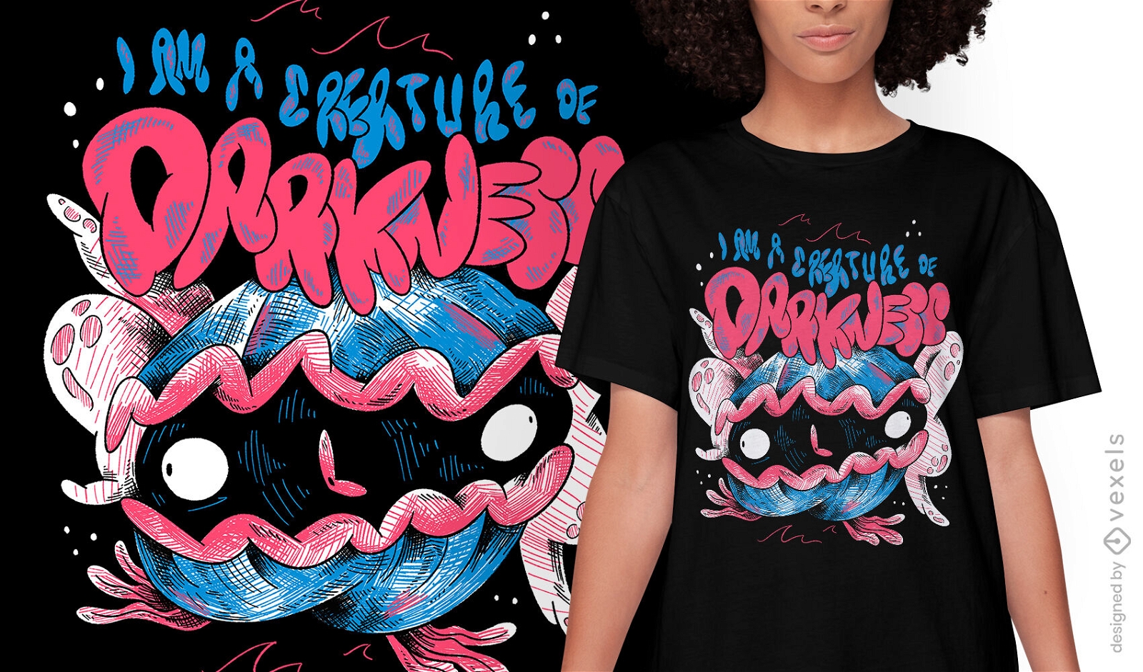 Design de t-shirt de desenho de oceano de animais marinhos moluscos