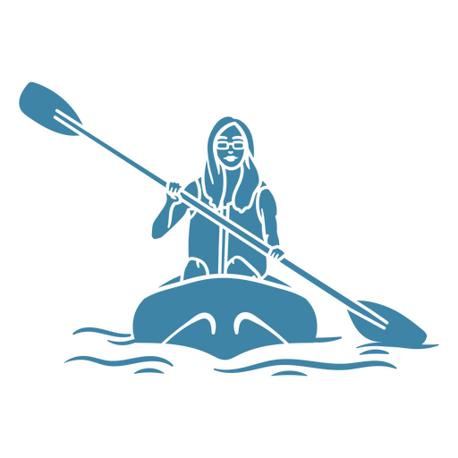 mujer kayak Diseño PNG