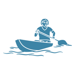 Person using Canoe PNG Design Transparent PNG