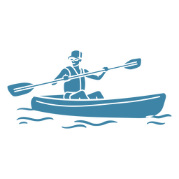 persona usando kayak Diseño PNG