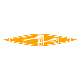 Canoa com Remos Vista Superior Desenho PNG