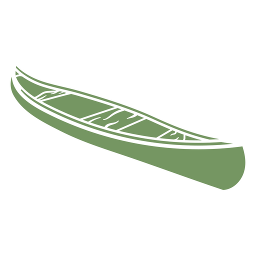Silhueta detalhada da canoa